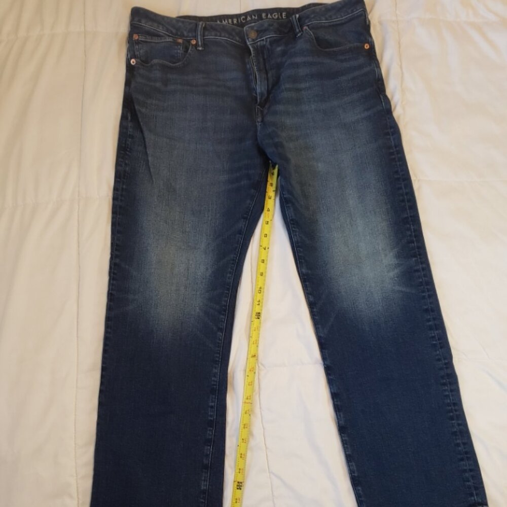 Men's American Eagle Jeans 38x32 AE AirFlex+ Original Bootcut Jean Twilight Blue